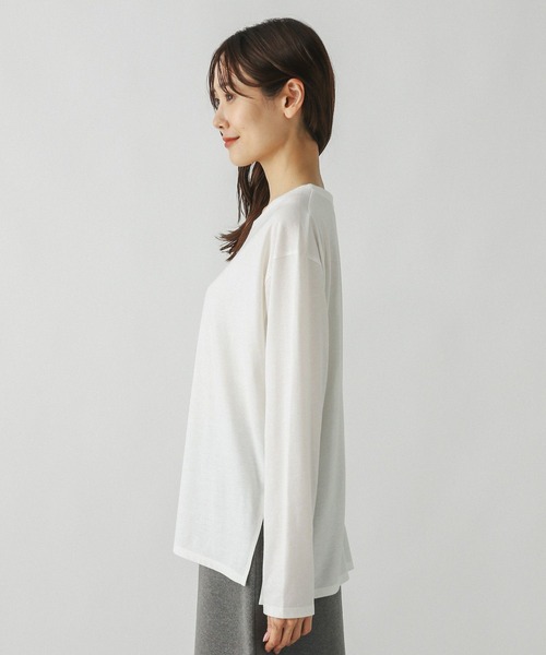 GLOBAL WORK（グローバルワーク）の「サラサラシャギーベスト/長袖T/581160（ベスト・レディース・モカ/アイボリー/チャコールグレー・SHORT/REGULAR）」の10枚目の写真