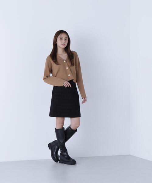NATURAL BEAUTY BASIC(ナチュラルビューティーベーシック)の「◇【sweet掲載】ムジツイードミニスカート(スカート・レディース・ブラック/グレー・MEDIUM/SMALL)」の8枚目の写真