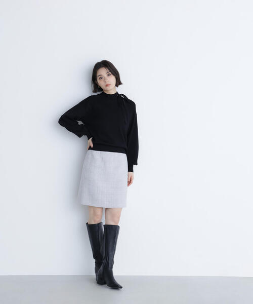 NATURAL BEAUTY BASIC(ナチュラルビューティーベーシック)の「◇【sweet掲載】ムジツイードミニスカート(スカート・レディース・ブラック/グレー・MEDIUM/SMALL)」の22枚目の写真