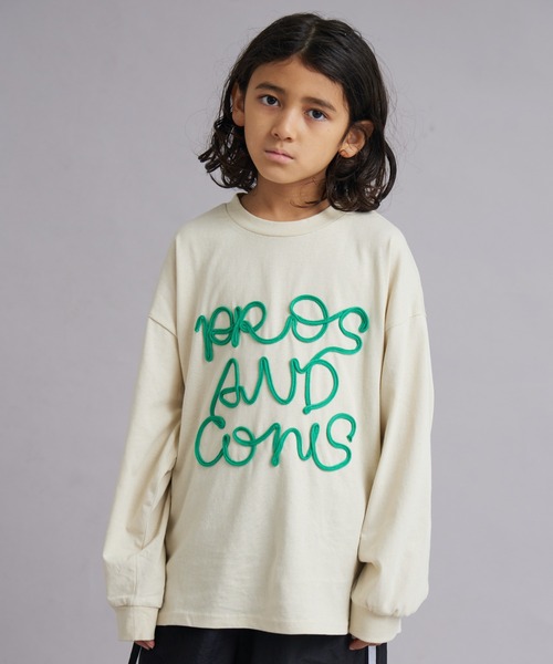 綿100%】コード 刺繍 長袖 Tシャツ【PAIRMANON STREET】（T