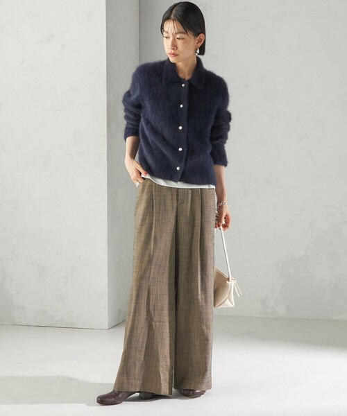 セール】杢 フォックス カシミヤ ポロ ニット カーディガン