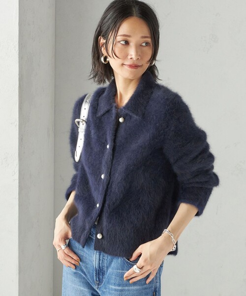 杢 フォックス カシミヤ ポロ ニット カーディガン（カーディガン