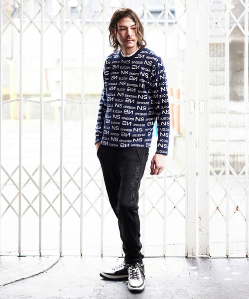 NICOLE CLUB FOR MEN（ニコルクラブフォーメン）の「【NICOLE SPORTS】総ロゴジャガードニット（ニット/セーター・メンズ・ブラック系/ホワイト系その他/ネイビー系/ホワイト系・X-LARGE/LARGE/MEDIUM）」の19枚目の写真