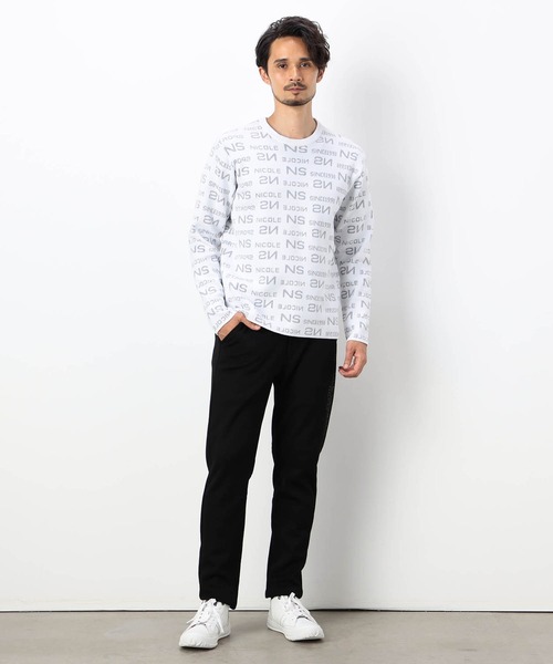 NICOLE CLUB FOR MEN（ニコルクラブフォーメン）の「【NICOLE SPORTS】総ロゴジャガードニット（ニット/セーター・メンズ・ブラック系/ホワイト系その他/ネイビー系/ホワイト系・X-LARGE/LARGE/MEDIUM）」の20枚目の写真