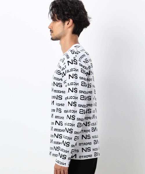 NICOLE CLUB FOR MEN（ニコルクラブフォーメン）の「【NICOLE SPORTS】総ロゴジャガードニット（ニット/セーター・メンズ・ブラック系/ホワイト系その他/ネイビー系/ホワイト系・X-LARGE/LARGE/MEDIUM）」の8枚目の写真