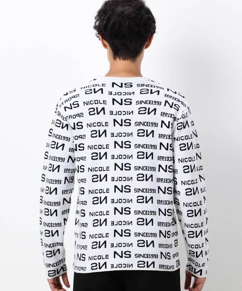 NICOLE CLUB FOR MEN（ニコルクラブフォーメン）の「【NICOLE SPORTS】総ロゴジャガードニット（ニット/セーター・メンズ・ブラック系/ホワイト系その他/ネイビー系/ホワイト系・X-LARGE/LARGE/MEDIUM）」の9枚目の写真