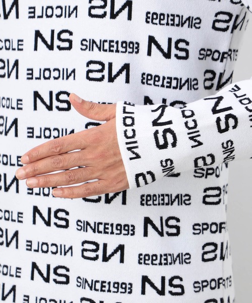 NICOLE CLUB FOR MEN（ニコルクラブフォーメン）の「【NICOLE SPORTS】総ロゴジャガードニット（ニット/セーター・メンズ・ブラック系/ホワイト系その他/ネイビー系/ホワイト系・X-LARGE/LARGE/MEDIUM）」の11枚目の写真
