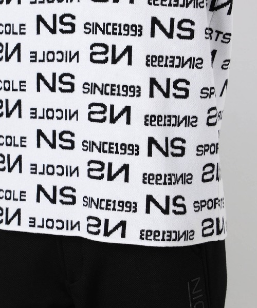 NICOLE CLUB FOR MEN（ニコルクラブフォーメン）の「【NICOLE SPORTS】総ロゴジャガードニット（ニット/セーター・メンズ・ブラック系/ホワイト系その他/ネイビー系/ホワイト系・X-LARGE/LARGE/MEDIUM）」の12枚目の写真