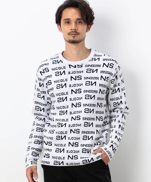 NICOLE CLUB FOR MEN（ニコルクラブフォーメン）の「【NICOLE SPORTS】総ロゴジャガードニット（ニット/セーター・メンズ・ブラック系/ホワイト系その他/ネイビー系/ホワイト系・X-LARGE/LARGE/MEDIUM）」の18枚目の写真