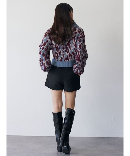 MURUA（ムルーア）の「マルチヤーンハーフジップニット（ニット/セーター・レディース・ブラウン/ブルー/ブラック・FREE）」の10枚目の写真