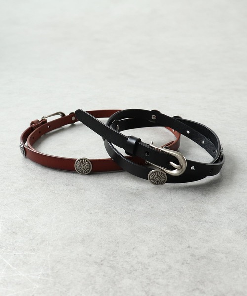 Three Four Time（ｽﾘｰﾌｫｰﾀｲﾑ）の「コンチョパーツベルト（ベルト・レディース・ブラック/ブラウン・FREE）」の6枚目の写真