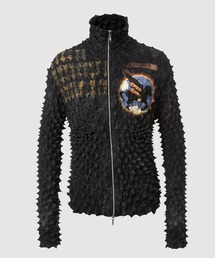 MASU（エムエーエスユー）の「FLOWER-CUT LEATHER TRUCKER JACKET