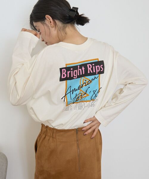 Ameri ロック　シアーTシャツ　美品 セール】ピグメント加工 ロックTシャツシアーチュールトップス2