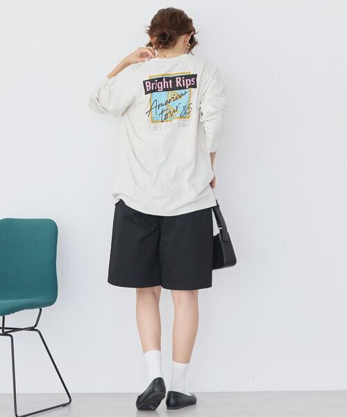 AMERICAN HOLIC（アメリカンホリック）の「Bright RipsロングTシャツ（Tシャツ/カットソー・レディース・オフホワイト/チャコールグレー/ホワイト系その他・M/L）」の17枚目の写真