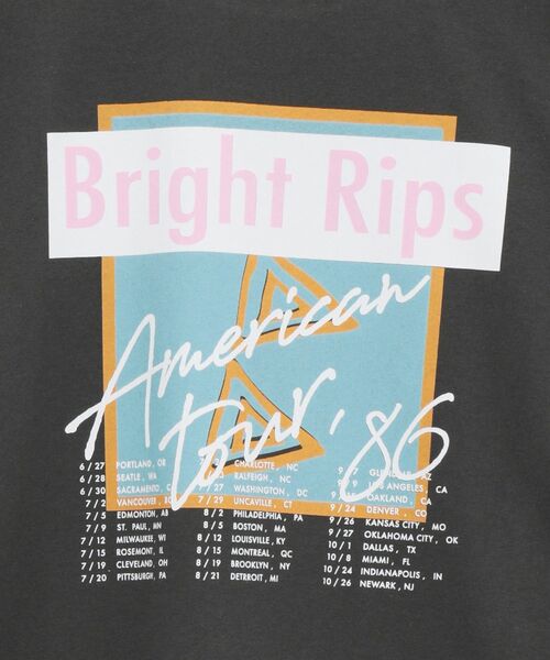 AMERICAN HOLIC（アメリカンホリック）の「Bright RipsロングTシャツ（Tシャツ/カットソー・レディース・オフホワイト/チャコールグレー/ホワイト系その他・M/L）」の8枚目の写真