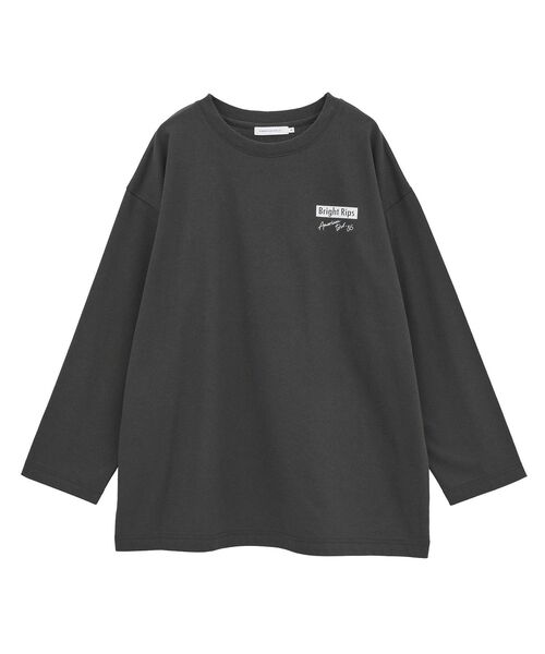 AMERICAN HOLIC（アメリカンホリック）の「Bright RipsロングTシャツ（Tシャツ/カットソー・レディース・オフホワイト/チャコールグレー/ホワイト系その他・M/L）」の12枚目の写真