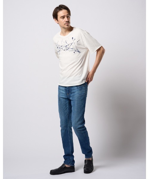 wjk(ダヴルジェイケイ)の「slim banana denim(デニムパンツ・メンズ・ブルー系その他/ライトグレー/ライトブルー・SMALL/MEDIUM/LARGE/X-LARGE)」の4枚目の写真