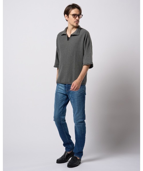 wjk(ダヴルジェイケイ)の「slim banana denim(デニムパンツ・メンズ・ブルー系その他/ライトグレー/ライトブルー・SMALL/MEDIUM/LARGE/X-LARGE)」の8枚目の写真