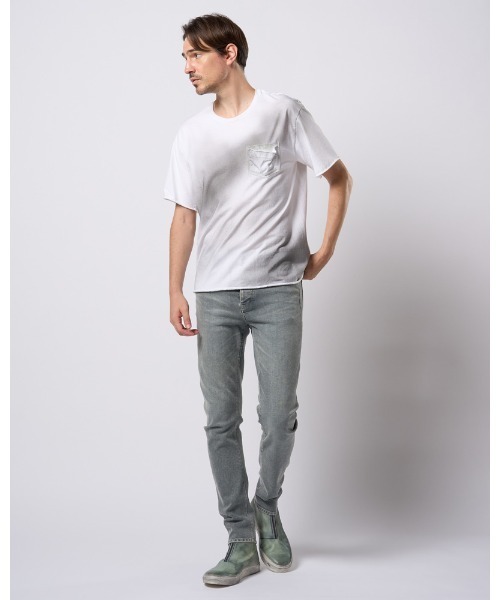 wjk(ダヴルジェイケイ)の「slim banana denim(デニムパンツ・メンズ・ブルー系その他/ライトグレー/ライトブルー・SMALL/MEDIUM/LARGE/X-LARGE)」の12枚目の写真