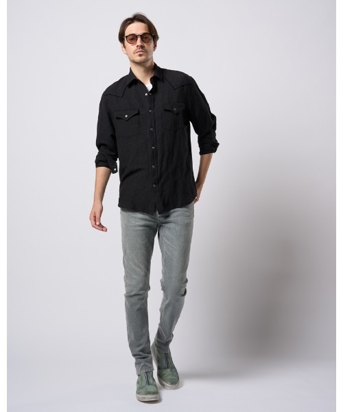 wjk(ダヴルジェイケイ)の「slim banana denim(デニムパンツ・メンズ・ブルー系その他/ライトグレー/ライトブルー・SMALL/MEDIUM/LARGE/X-LARGE)」の15枚目の写真