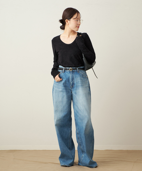 plage(プラージュ)の「velour long Tシャツ(Tシャツ/カットソー・レディース・ホワイト/ブラック・FREE)」の13枚目の写真