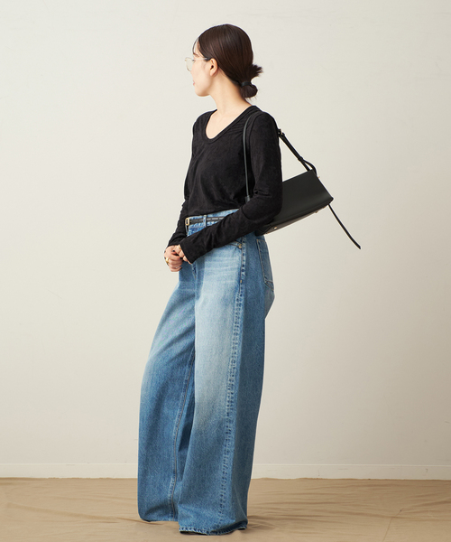 plage(プラージュ)の「velour long Tシャツ(Tシャツ/カットソー・レディース・ホワイト/ブラック・FREE)」の14枚目の写真