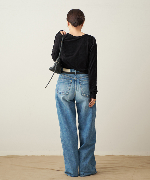 plage(プラージュ)の「velour long Tシャツ(Tシャツ/カットソー・レディース・ホワイト/ブラック・FREE)」の15枚目の写真