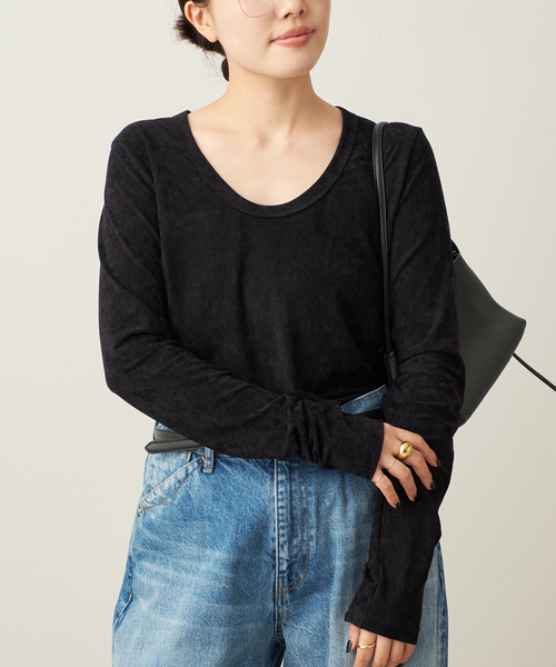 plage(プラージュ)の「velour long Tシャツ(Tシャツ/カットソー・レディース・ホワイト/ブラック・FREE)」の17枚目の写真