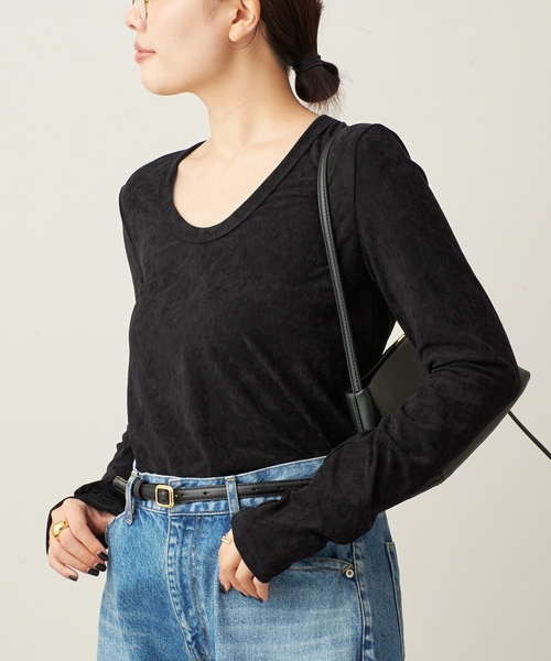 plage(プラージュ)の「velour long Tシャツ(Tシャツ/カットソー・レディース・ホワイト/ブラック・FREE)」の19枚目の写真