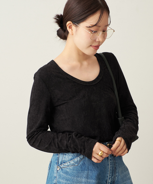 plage(プラージュ)の「velour long Tシャツ(Tシャツ/カットソー・レディース・ホワイト/ブラック・FREE)」の20枚目の写真