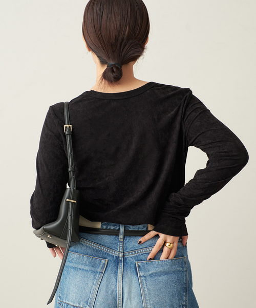 plage(プラージュ)の「velour long Tシャツ(Tシャツ/カットソー・レディース・ホワイト/ブラック・FREE)」の21枚目の写真