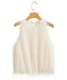 FREE STYLISTS（フリー スタイリスト）の「シャギーリボンふわふわベスト（ベスト）」