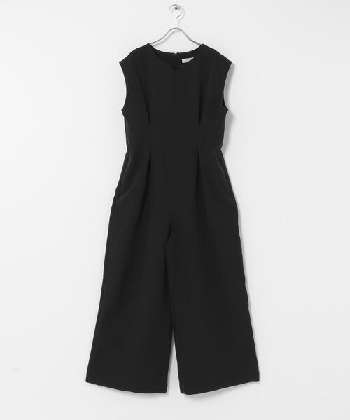 SENSE OF PLACE by URBAN RESEARCH（センスオブプレイスバイアーバンリサーチ）の「ウエストタックハートネックロンパース（サロペット/オーバーオール・レディース・ブラック/チャコールグレー・SMALL/MEDIUM）」の7枚目の写真