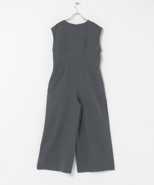 SENSE OF PLACE by URBAN RESEARCH（センスオブプレイスバイアーバンリサーチ）の「ウエストタックハートネックロンパース（サロペット/オーバーオール・レディース・ブラック/チャコールグレー・SMALL/MEDIUM）」の13枚目の写真