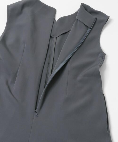 SENSE OF PLACE by URBAN RESEARCH（センスオブプレイスバイアーバンリサーチ）の「ウエストタックハートネックロンパース（サロペット/オーバーオール・レディース・ブラック/チャコールグレー・SMALL/MEDIUM）」の14枚目の写真