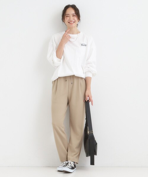 SHOO・LA・RUE(シューラルー)の「大人のカジュアルスタイルに グラフィックアソート BIGロンT【CIRCRIC】(Tシャツ/カットソー・レディース・ブラック系2/ホワイト系1/チャコールグレー/ピンク系・00)」の10枚目の写真