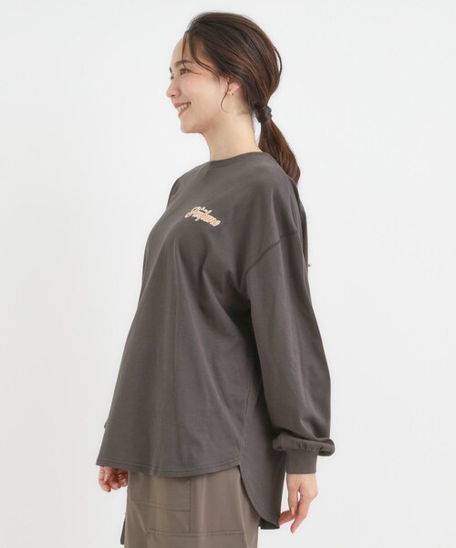 SHOO・LA・RUE(シューラルー)の「大人のカジュアルスタイルに グラフィックアソート BIGロンT【CIRCRIC】(Tシャツ/カットソー・レディース・ブラック系2/ホワイト系1/チャコールグレー/ピンク系・00)」の13枚目の写真