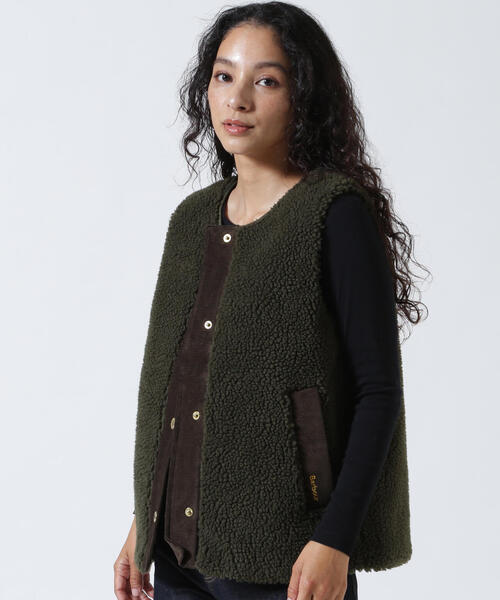 Barbour(バブアー)の「BARBOUR (バブアー) Dulsie ボア ライナー ベスト/LLI0016(ベスト・レディース・ブラック/オリーブ系・10)」の16枚目の写真