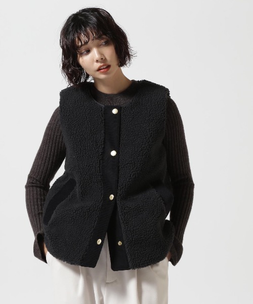Barbour(バブアー)の「BARBOUR (バブアー) Dulsie ボア ライナー ベスト/LLI0016(ベスト・レディース・ブラック/オリーブ系・10)」の4枚目の写真