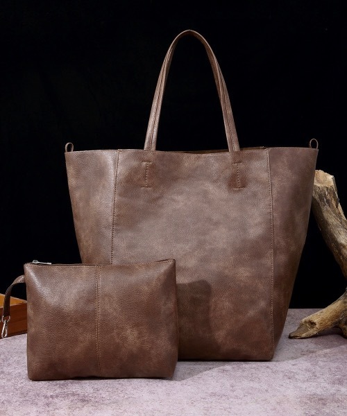 Burner(バーナー)の「【OKUOKU 0909】大容量ソフトレザー 2WAY トートバッグ oku-bag-38-50【GBT】(トートバッグ・レディース・ダークブラウン/ブラウン/ブラック/イエロー/グレー/グリーン・FREE)」の1枚目の写真