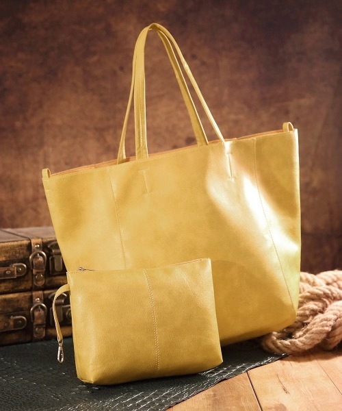Burner(バーナー)の「【OKUOKU 0909】大容量ソフトレザー 2WAY トートバッグ oku-bag-38-50【GBT】(トートバッグ・レディース・ダークブラウン/ブラウン/ブラック/イエロー/グレー/グリーン・FREE)」の19枚目の写真