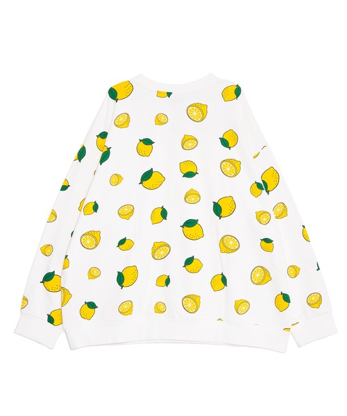 PUNYUS（プニュズ）の「【新サイズ】フード総柄スウェット（LEMON・NINJIN・EDAMAME）（スウェット・レディース・イエロー/オレンジ/グリーン・1/2/3/4/5）」の14枚目の写真