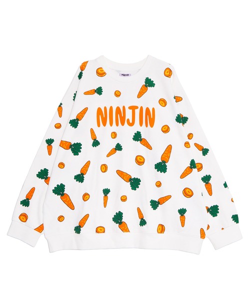 PUNYUS（プニュズ）の「【新サイズ】フード総柄スウェット（LEMON・NINJIN・EDAMAME）（スウェット・レディース・イエロー/オレンジ/グリーン・1/2/3/4/5）」の15枚目の写真