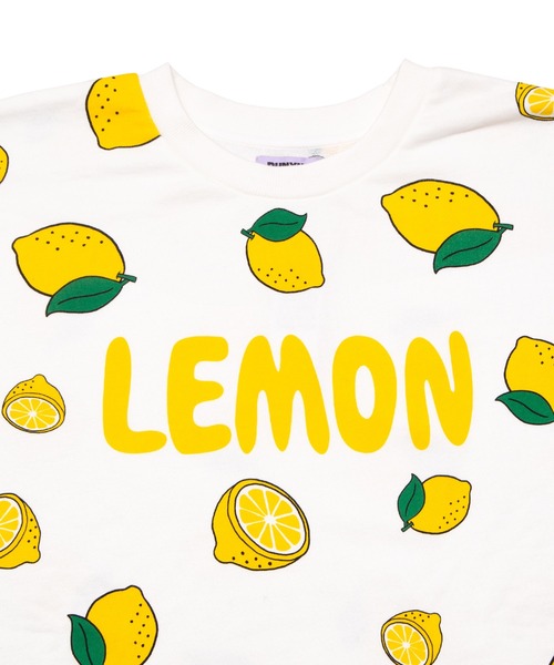 PUNYUS（プニュズ）の「【新サイズ】フード総柄スウェット（LEMON・NINJIN・EDAMAME）（スウェット・レディース・イエロー/オレンジ/グリーン・1/2/3/4/5）」の17枚目の写真