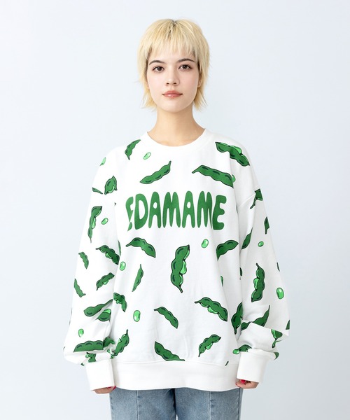 PUNYUS（プニュズ）の「【新サイズ】フード総柄スウェット（LEMON・NINJIN・EDAMAME）（スウェット・レディース・イエロー/オレンジ/グリーン・1/2/3/4/5）」の22枚目の写真