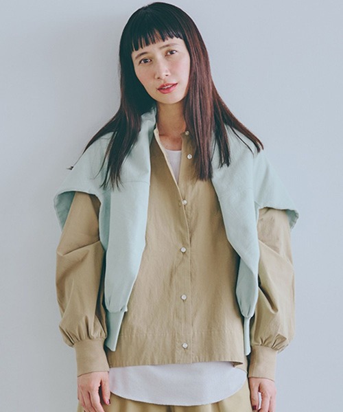 スタンドカラーコクーンシャツ（シャツ/ブラウス）｜studio CLIP