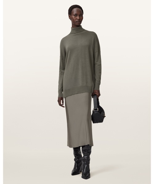 ALLSAINTS(オールセインツ)の「JUNO 2-IN-1 DRESS | JUNO 2-IN-1 ドレス・ワンピース(ワンピース・レディース・ライトカーキ・S/M/L/XS)」の1枚目の写真