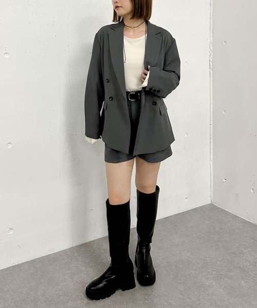 archives（アルシーヴ）の「【ＳＥＴＵＰ対応】ベルト付切替ショートパンツ（その他パンツ・レディース・グレー/ブラック/ブラウン/モカ・MEDIUM）」の15枚目の写真