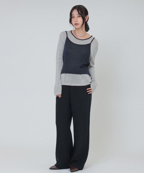 SUWDEE(スーディー)の「basic sweat wide pants(スウェットパンツ・レディース・アイボリー/グレー/ネイビー・FREE)」の14枚目の写真