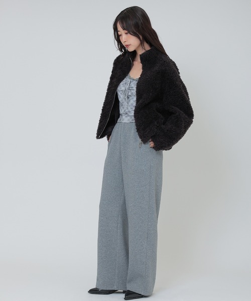 SUWDEE(スーディー)の「basic sweat wide pants(スウェットパンツ・レディース・アイボリー/グレー/ネイビー・FREE)」の7枚目の写真